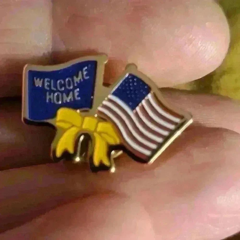 Welcome home troops lapel  pin